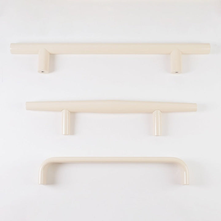 The Charlie Ivory Door Pull Collection comes in a variety of finishes and lengths and is made in Canada.