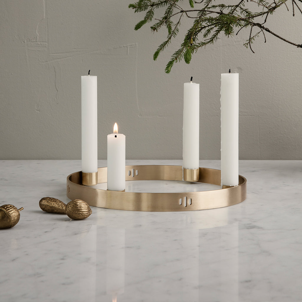 Circle Candle Holder Small Brass by Ferm Living