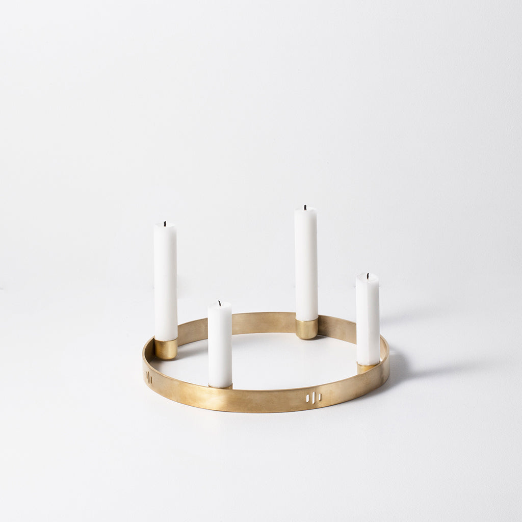 Circle Candle Holder Small Brass by Ferm Living