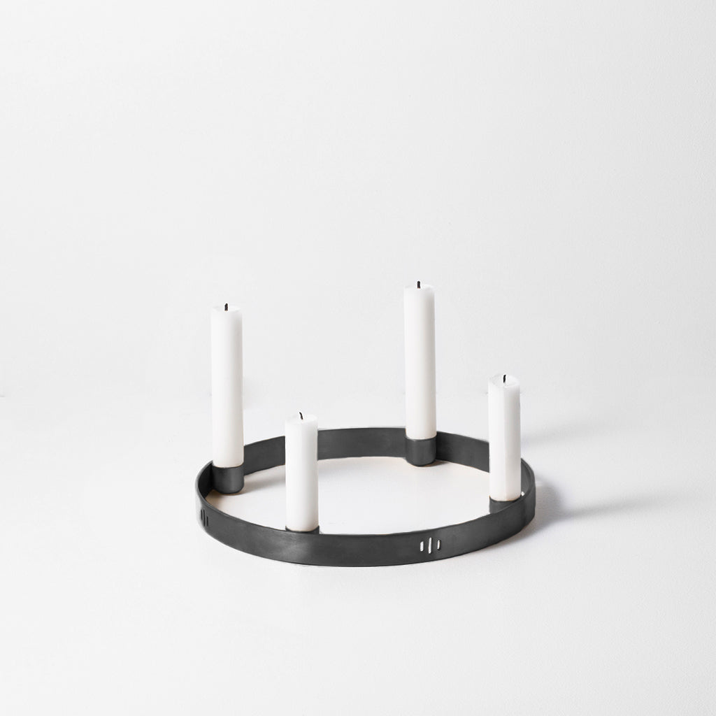 Circle Candle Holder Small Black by Ferm Living