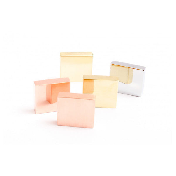 Clean Cut Knob — Polished Brass