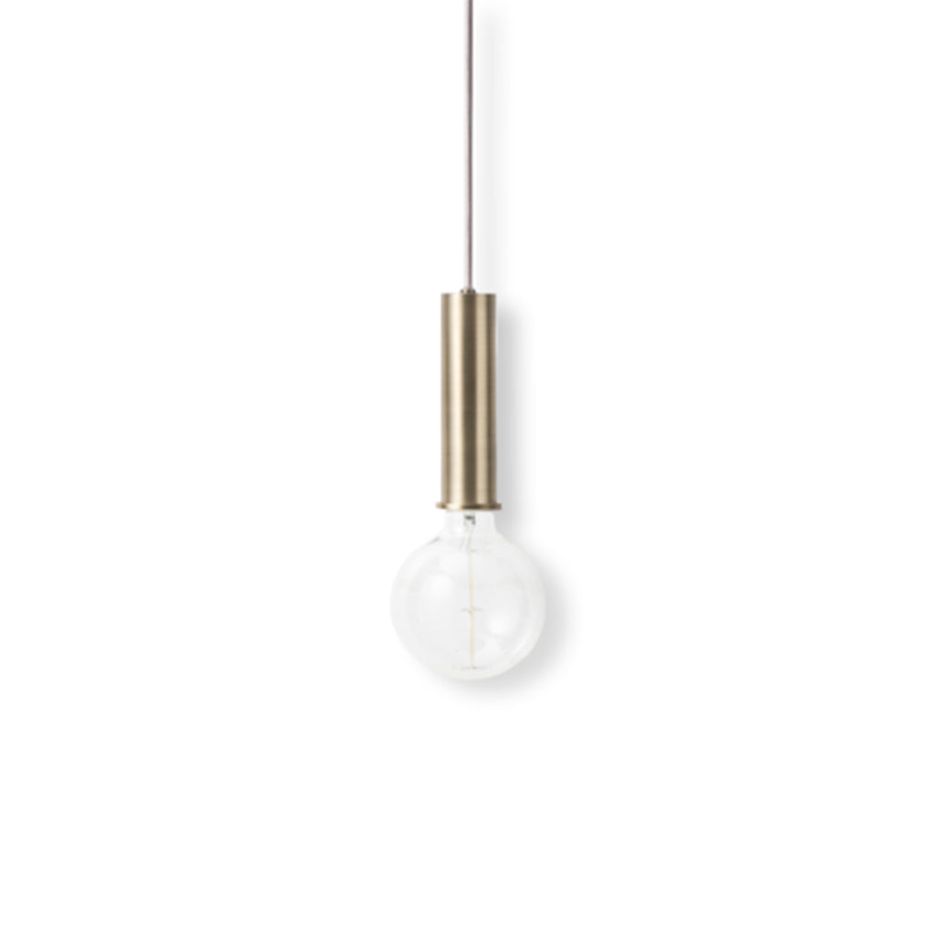 A Ferm Living Collect Socket Pendant that is on a white wall.