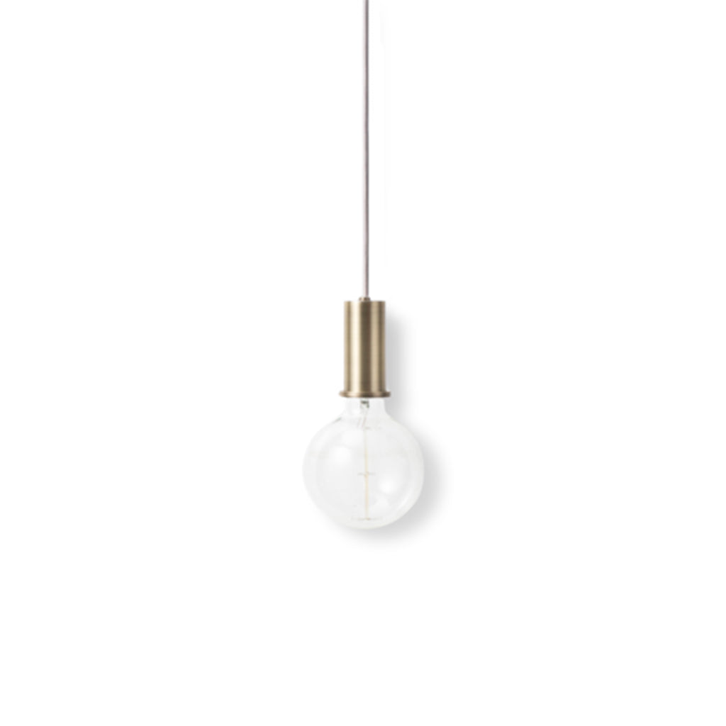 A small Ferm Living Collect Socket Pendant hanging from a ceiling.
