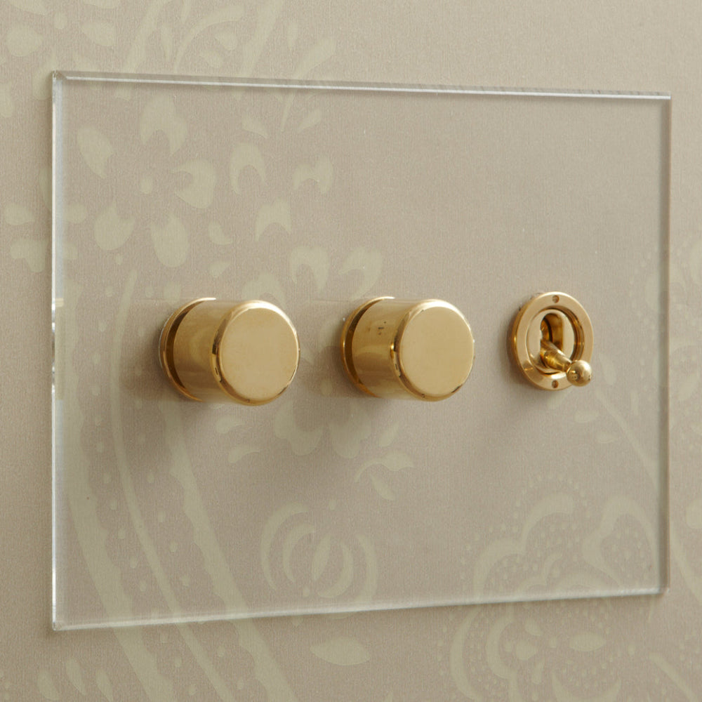 Invisible Plate Combination Rotary Dimmers and Toggle Switches by Forbes & Lomax by Forbes & Lomax