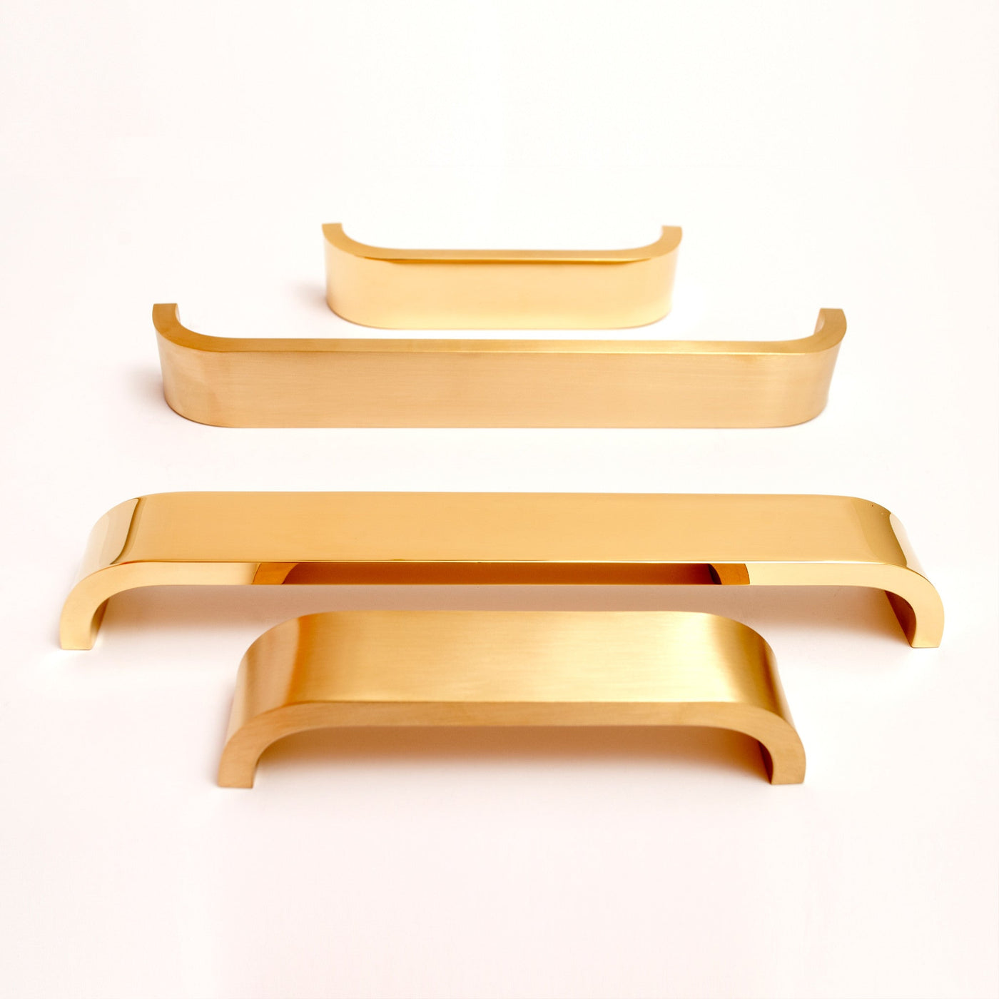 Brass Curve handles. Comes in various lengths and finishes.