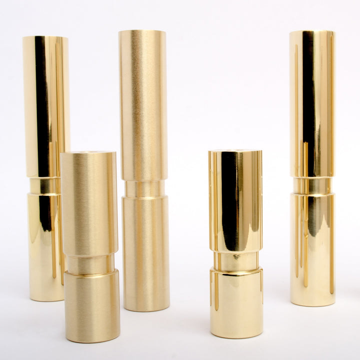 Elegant Polished and Brushed Brass furniture cabinetry legs.