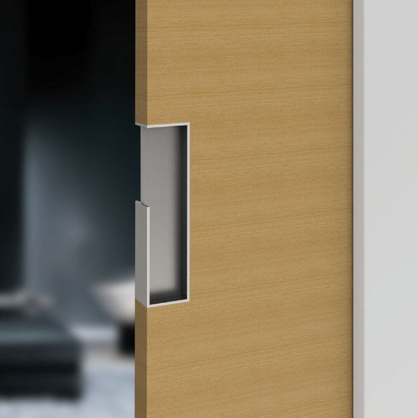 DSI 4254 Slim Pocket Door Handle — Satin Stainless Steel / 200 mm (7.8") / 35 mm (1.3")