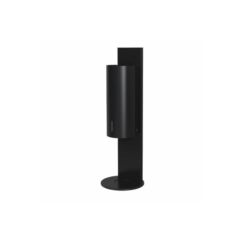 Minimal modern black hand sanitizer stand. Bjork, LOKI and Stainless collection from Dan Dryer in Denmark