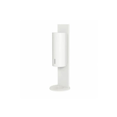 Minimal modern white hand sanitizer stand. Bjork, LOKI and Stainless collection from Dan Dryer in Denmark
