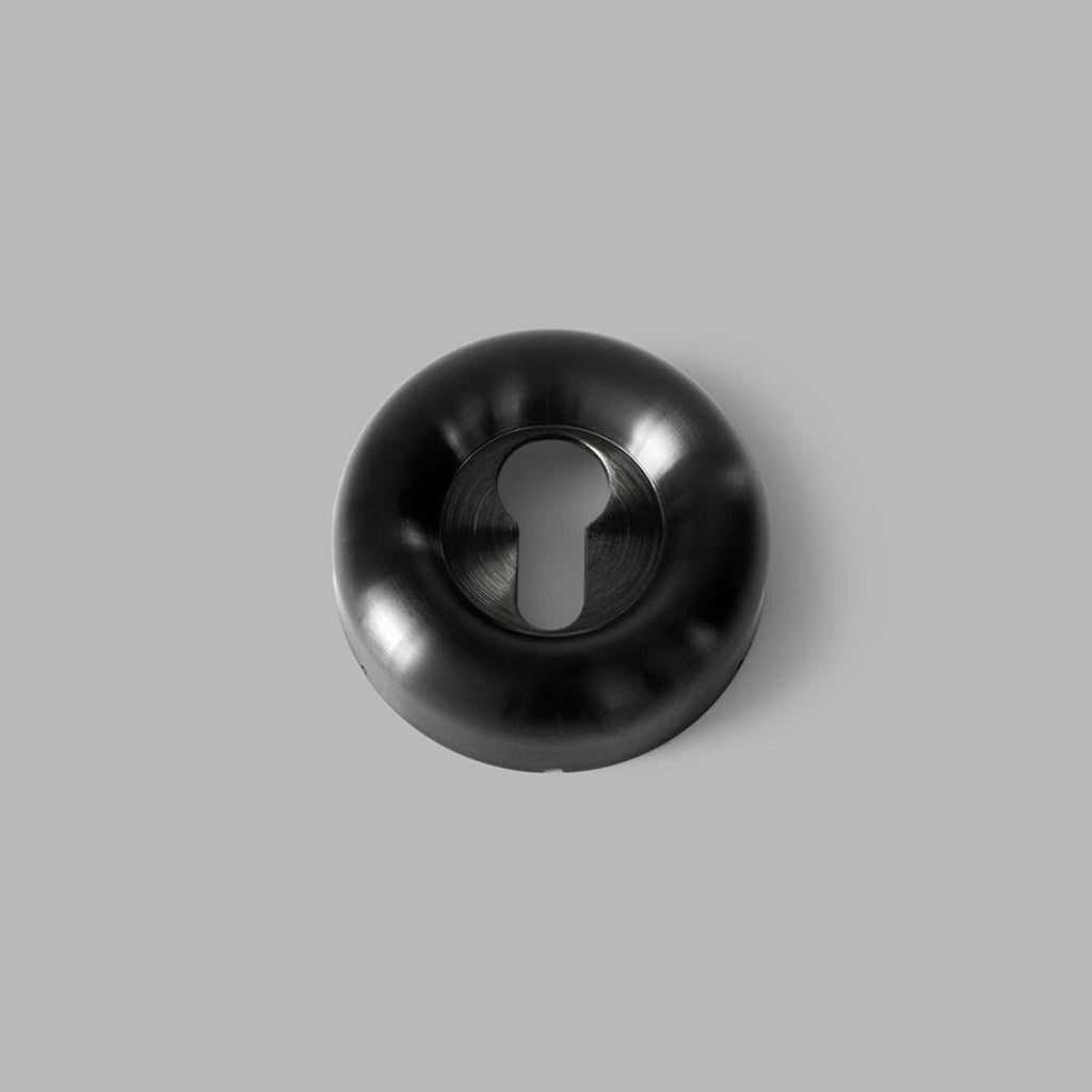 Round escutcheon with black finish