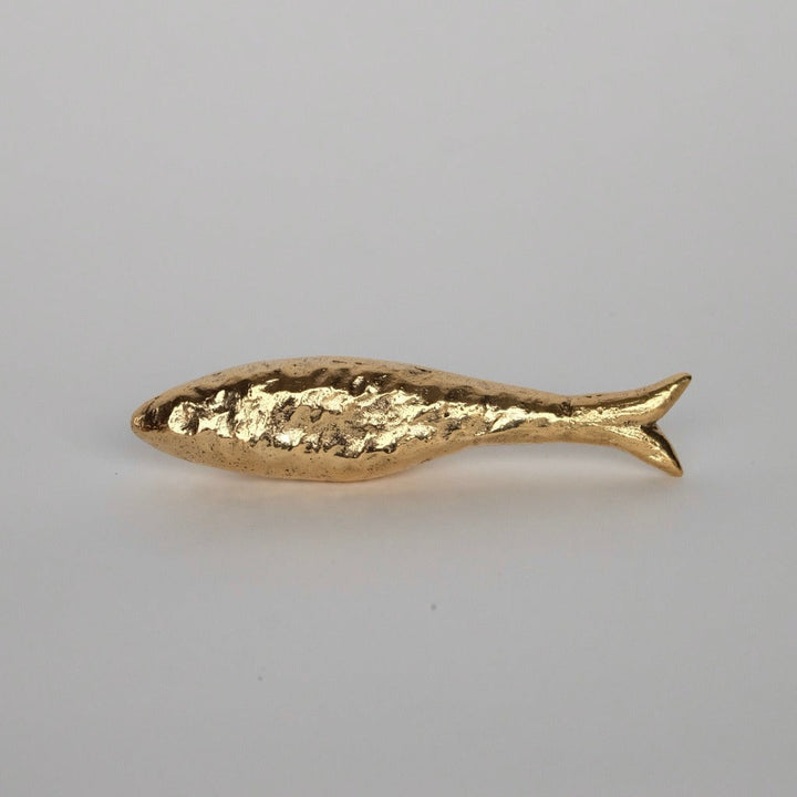 FISH Knob / Hook by Maha Alavi in Brass