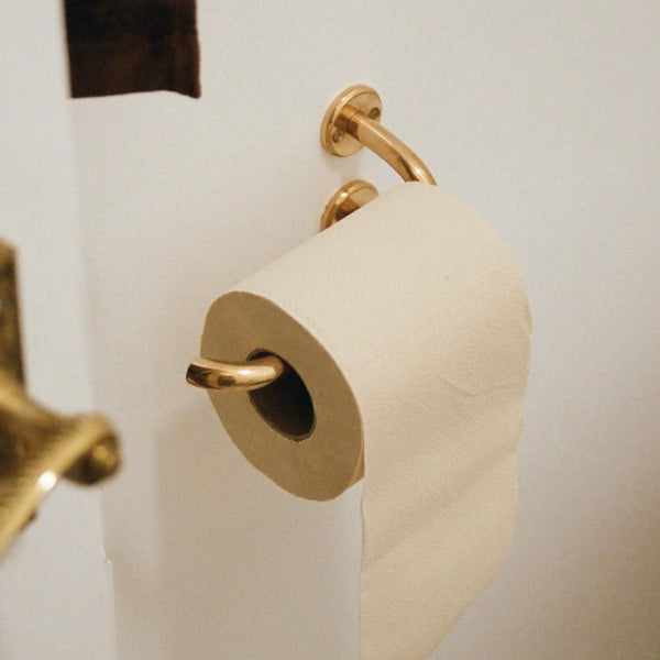 Fauna Toilet Paper Roll Holder — Smooth Polished Natural Bronze / Outgoing Finish