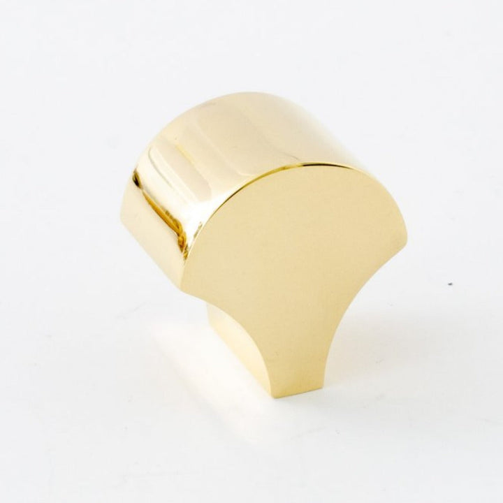 Polished brass knob