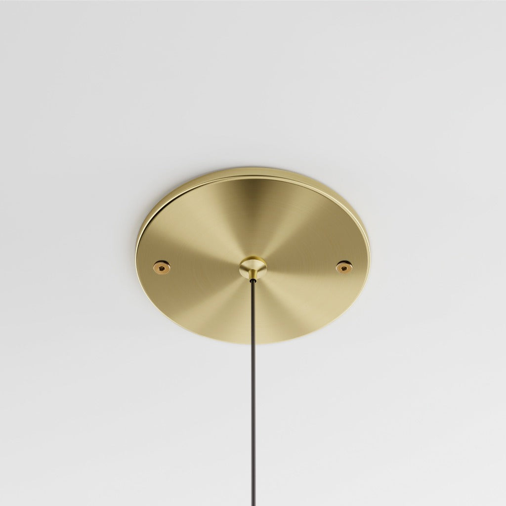 Form Suspension Light canopy in brushed brass 