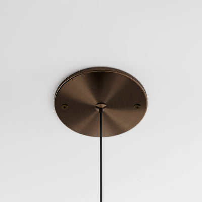 Form Suspension Light canopy in brushed bronze