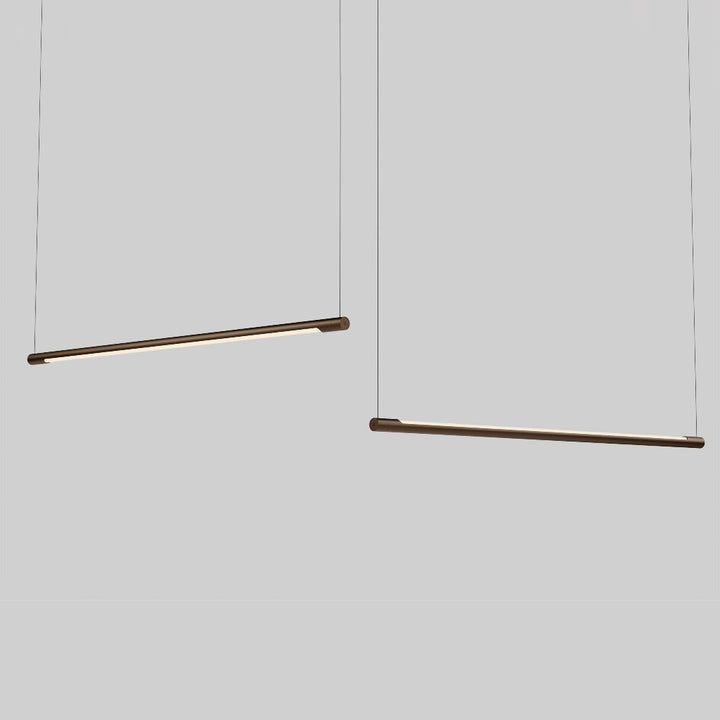 Form Suspension Light in brushed bronze