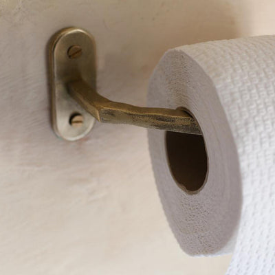 cast brass toilet roll holder