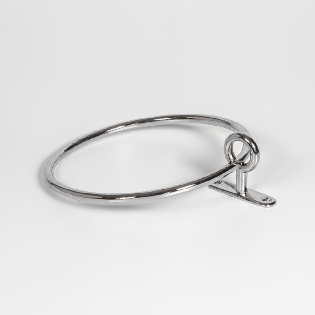 Circular towel ring in polished nickel