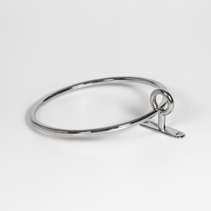 Circular towel ring in polished nickel