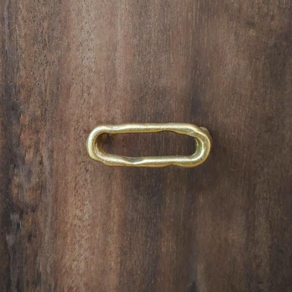 Hand cast brass cabinet pull 
