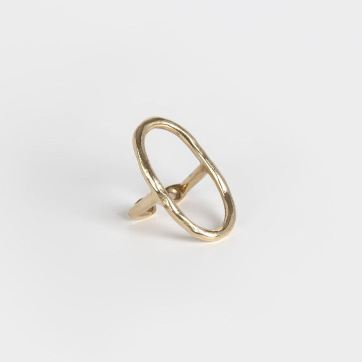 Brass casting Libre Forme No. 7 wall hook, cabinet pull, or curtain tie back designed as Jewelry hardware collection by Mi&Gei Edition.