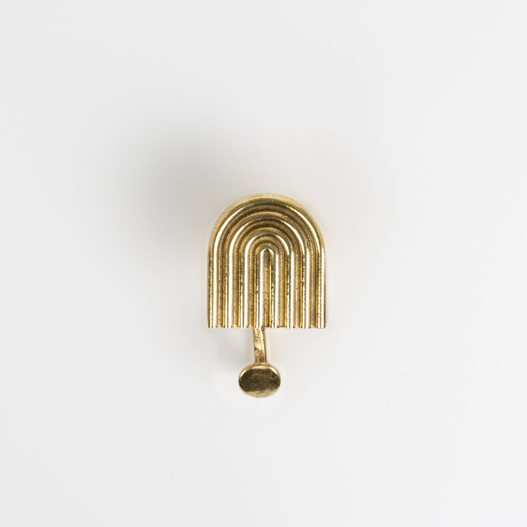 Brass finish Libre No. 9 Hook with extended hook