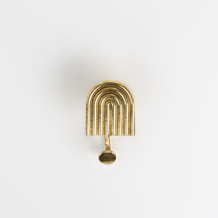 Brass finish Libre No. 9 Hook with extended hook