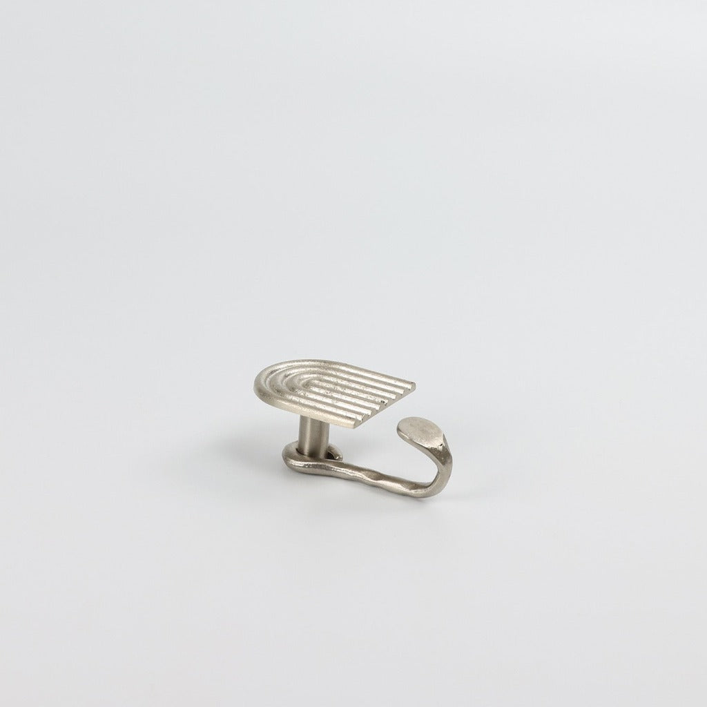 Satin Nickel finish Libre No. 9 Hook with extended hook