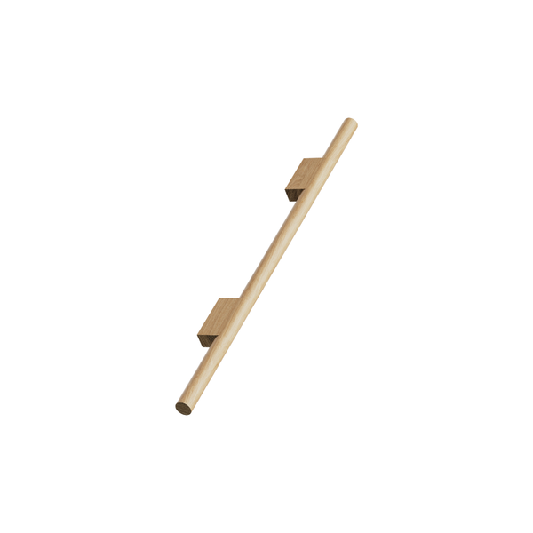 Furnipart Magnum Cabinet Pull — Clear Lacquered Oak / 224 + 288 mm (8.82" + 11.34")