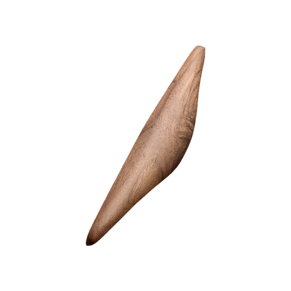 Furnipart Manta Cabinet Handle — Clear Lacquered Walnut / 160 mm (6.3")