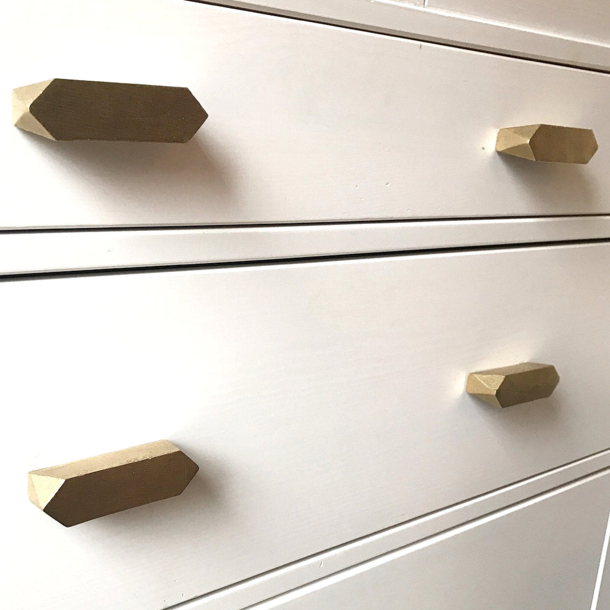 Cast Bronze Geo Bin Pull