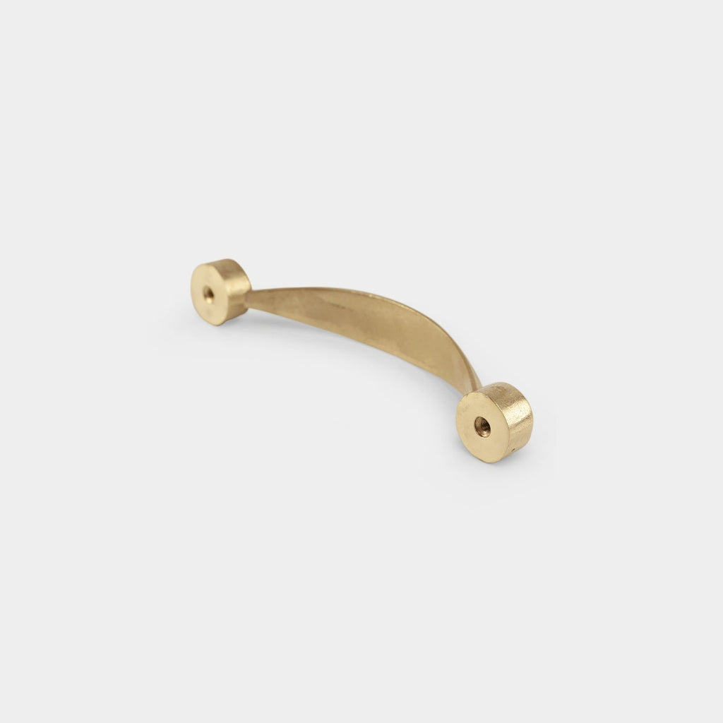 Inspired by René Prou, this solid brass Art Deco pull features clean geometric lines and timeless French elegance for cabinets, drawers and furniture.
