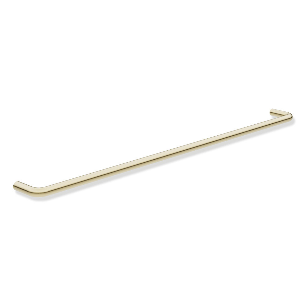 White Hewi 480 towel rail, a straight single bar on two wall posts.