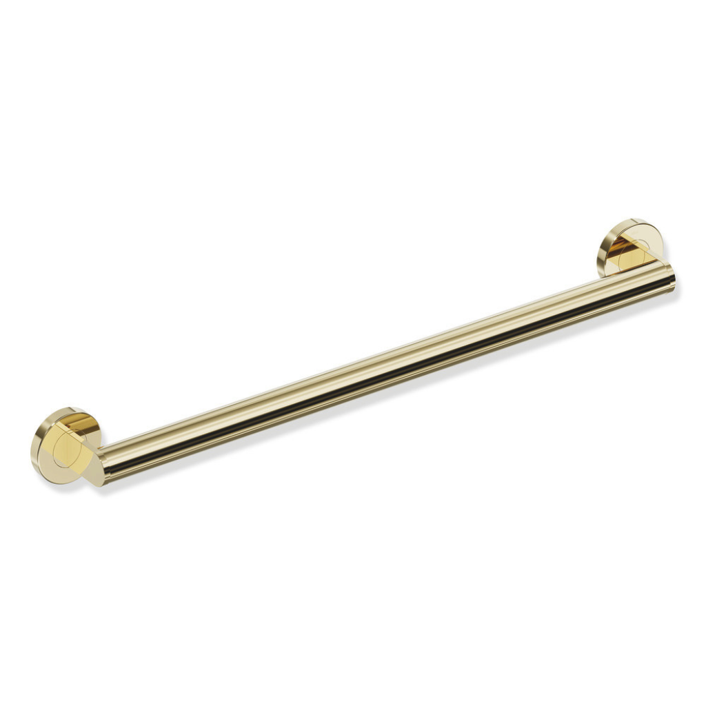 White Hewi 900 ADA grab bar support rail, a straight round bar with wall flanges.
