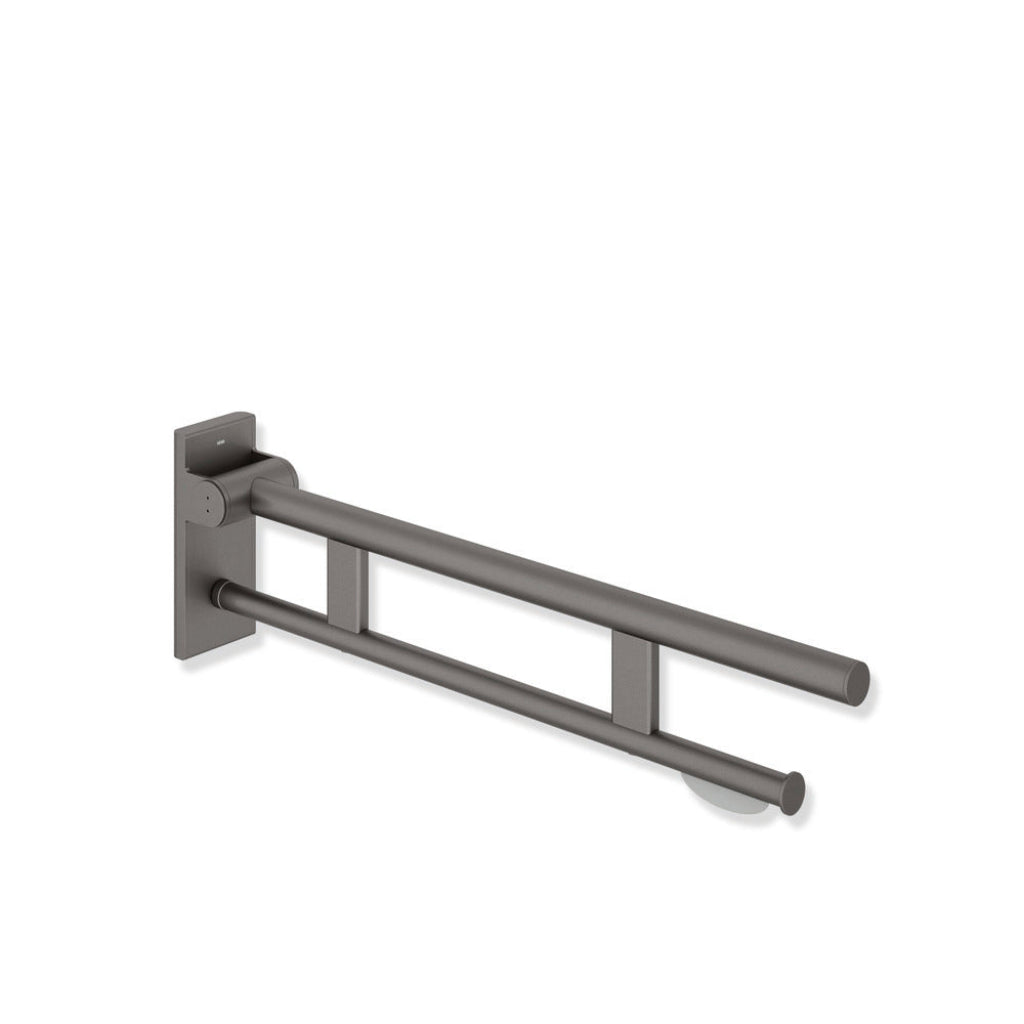 Hewi 900 Hinged Support Rail Duo With Toilet Roll Holder