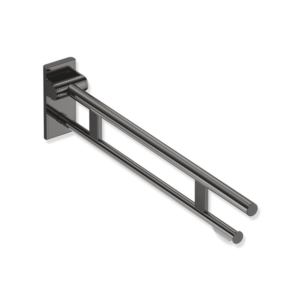 Hewi 900 Hinged Support Rail Duo With Toilet Roll Holder