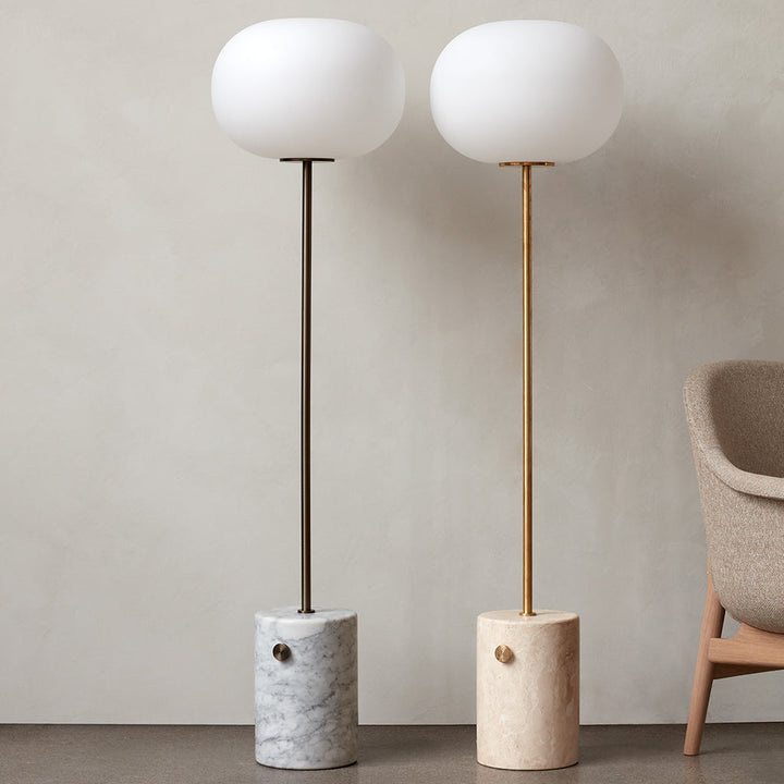 Marble and stone floor lamp