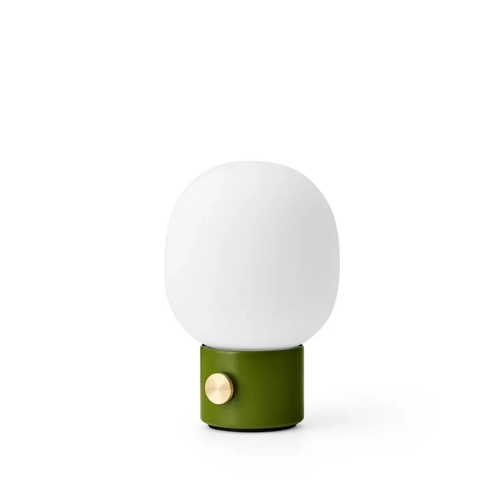 Table lamp with green base