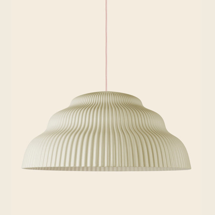 Ceramic pendant light, hand cast in Germany.