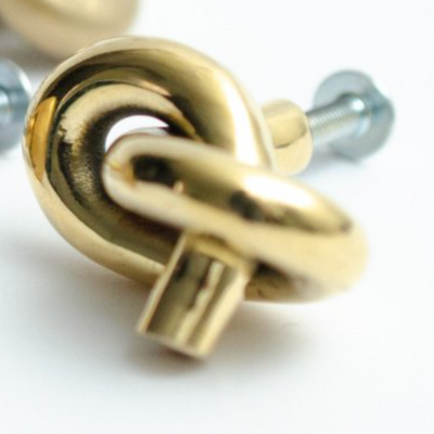 Baccman Berglund Brass Knot Knob polished brass