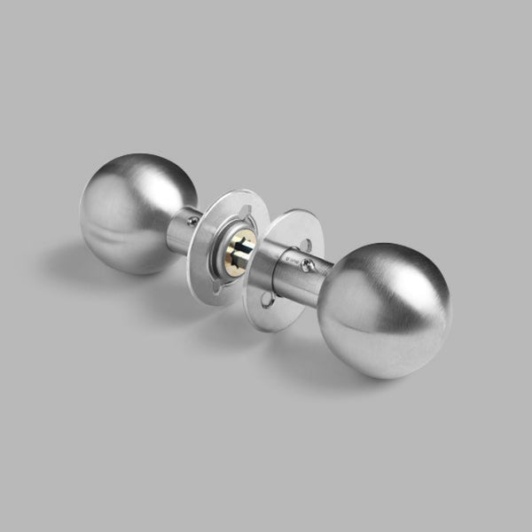 Knud Ball Door Knob — Satin Stainless Steel
