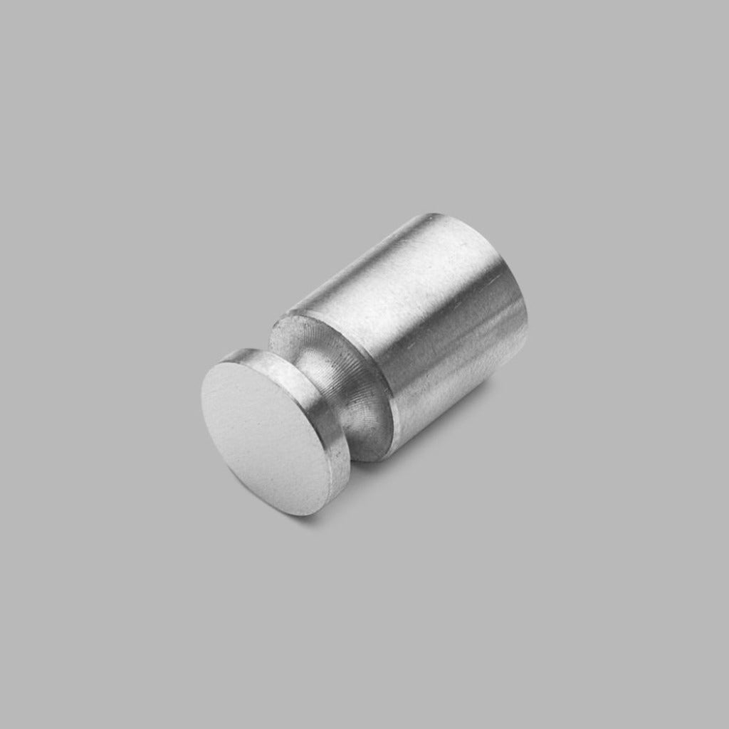 Knud Coat Hook in satin stainless shown on grey background