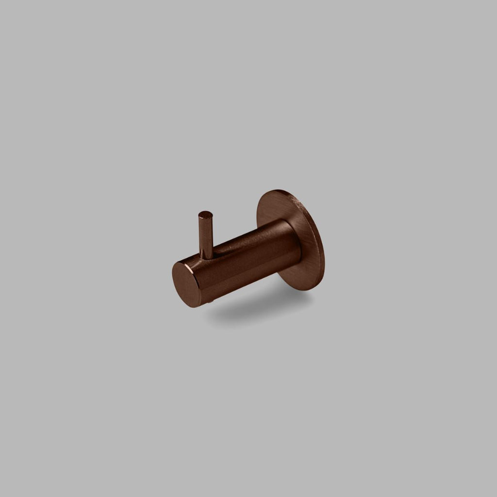 PVD bronze d line Knud coat hook with a pin.