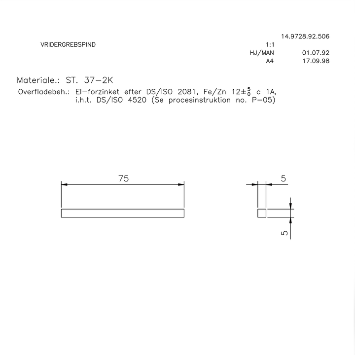 Knud Door Hardware Component: Tubular Mortise Spindles for Thumb Turns & Toilet Indicators