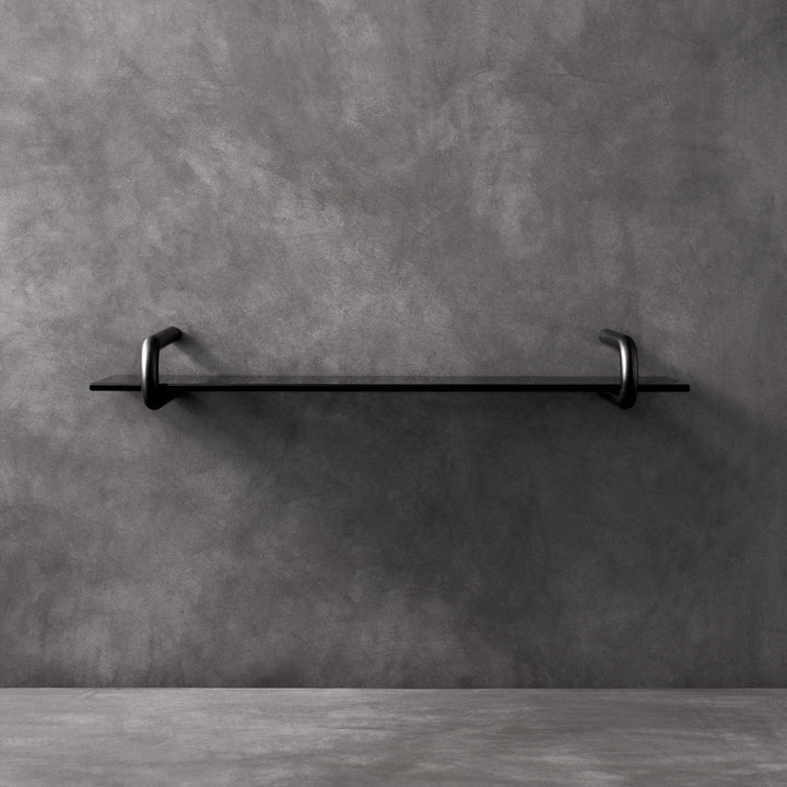 The Knud Mirror Shelf is part of the sanitary line by d line. Offering ample shelf storage, in a variety of finishes.