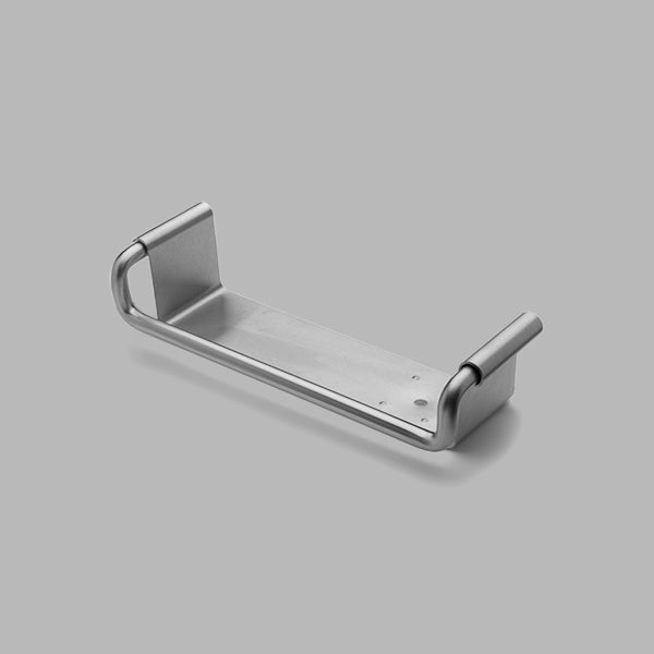 A sturdy stainless steel shelf, the Knud Shelf is part of the Sanitary Collection by d line.  Offering storage for the bathroom, it's strong and sturdy design makes its suitable for both Commercial and Residential applications.