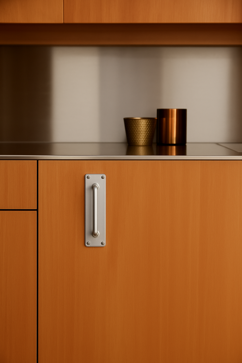 Knud Straight Back Plate Cabinet Pull