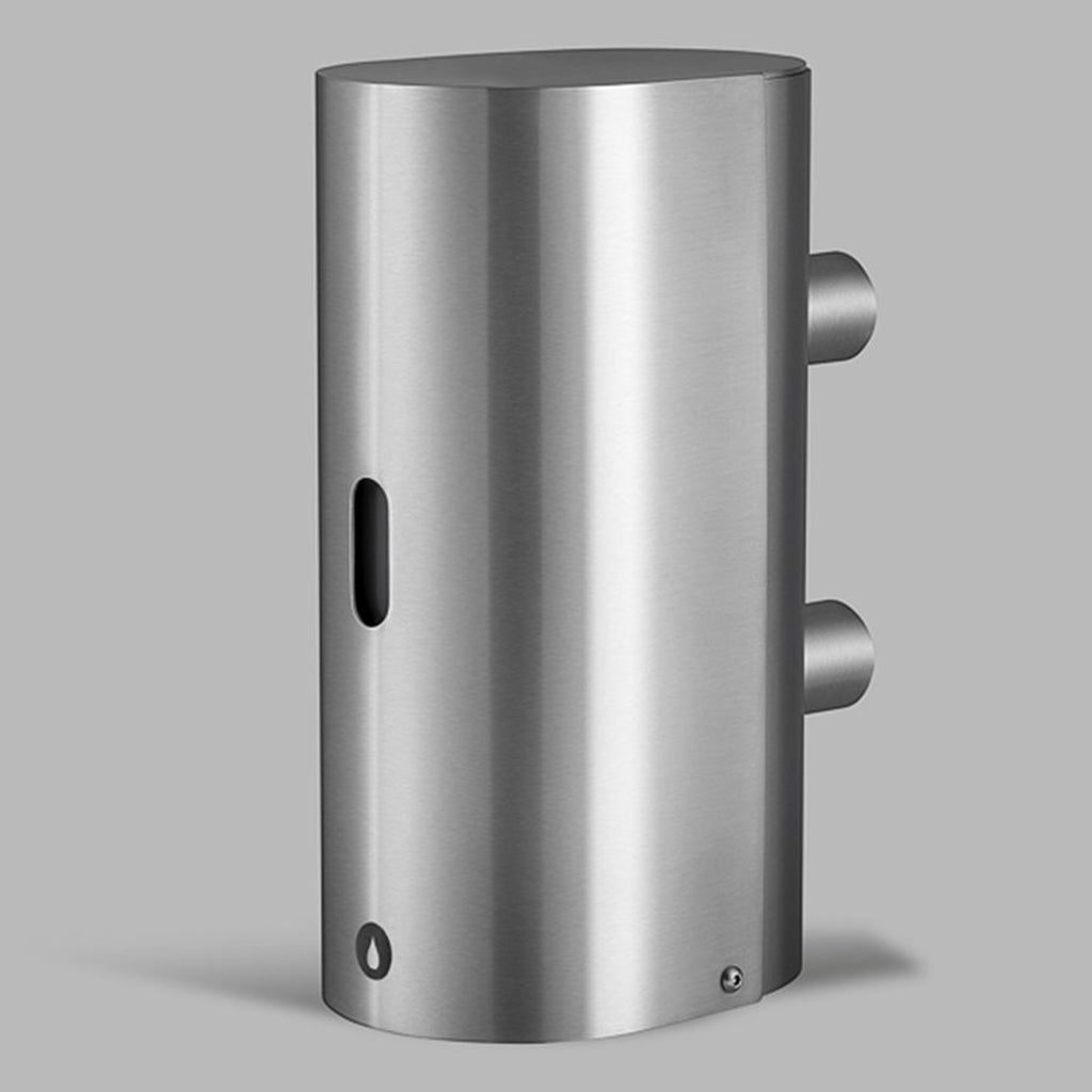 A d line Knud Touchless Soap/Disinfectant Dispenser on a gray background.
