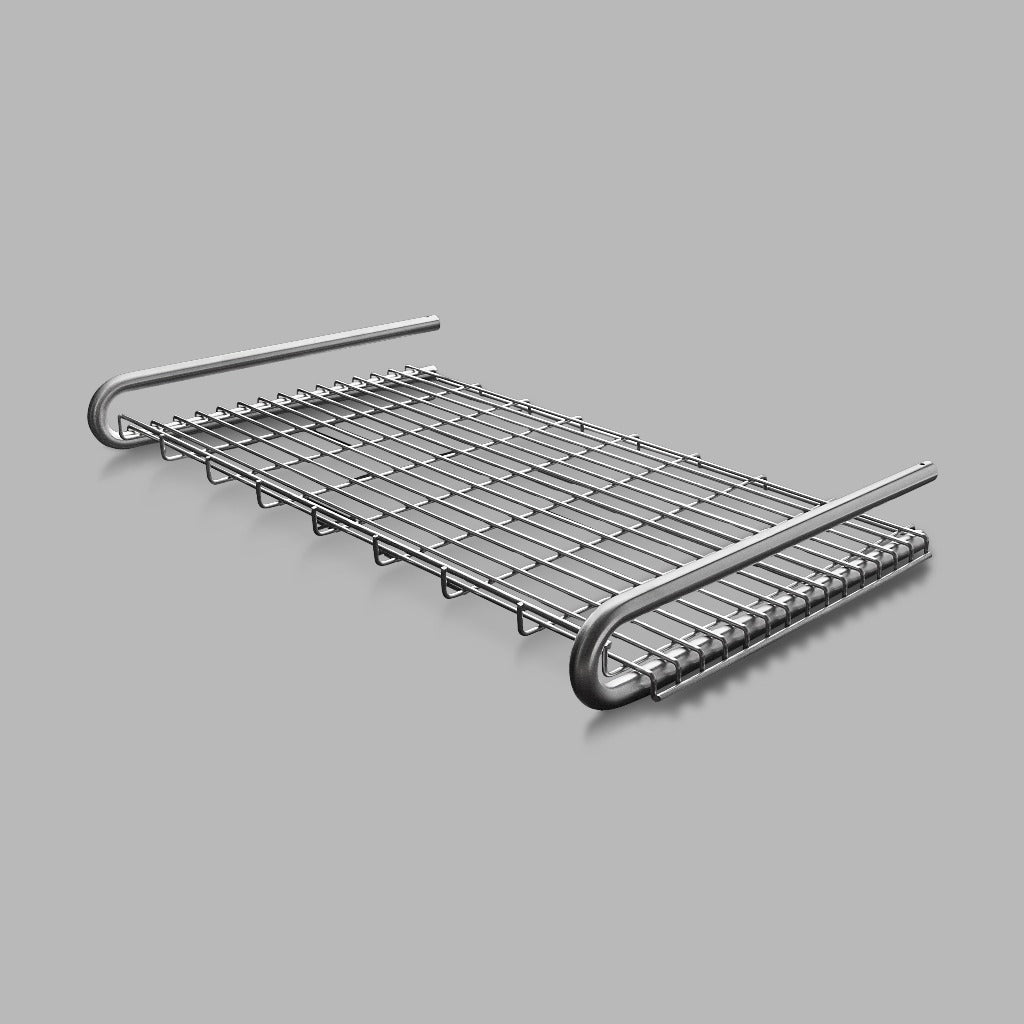 The Knud Towel Shelf is built with longevity in mind, providing a sturdy structure for Commercial or Residential use. Available in White, Grey, or Satin Stainless, this item is theft-proof.