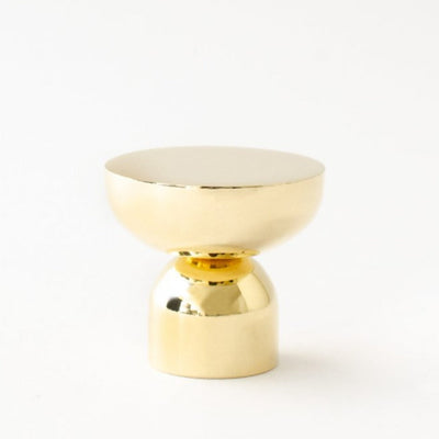 Round knob / hook in polished brass
